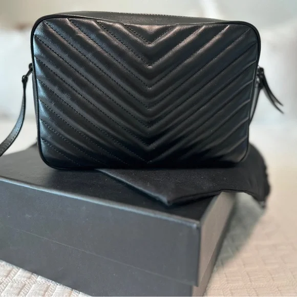 Yves Saint Laurent Quilted Camera Bag in Black - Picture 8 of 13